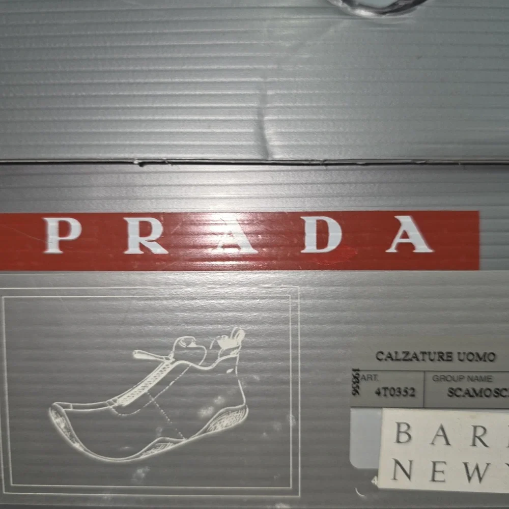 Vintage Prada Rare Olive Suede Front Zip High Top Sneakers Mens Sz US 9 Box